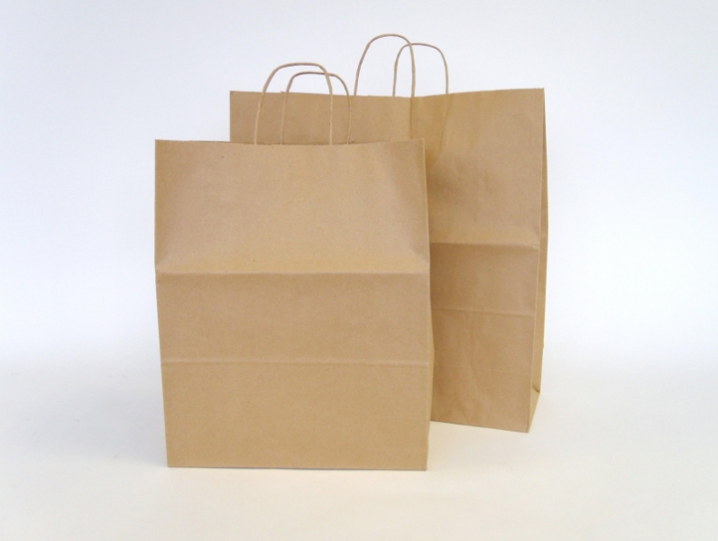 Brown Paper Carrier Bags with Twisted Handle, The Baggery Sundries UK Ltd Brown Paper Carrier Bags with Twisted Handle