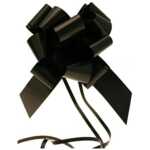 Poly Ribbon Pull Bow - Black