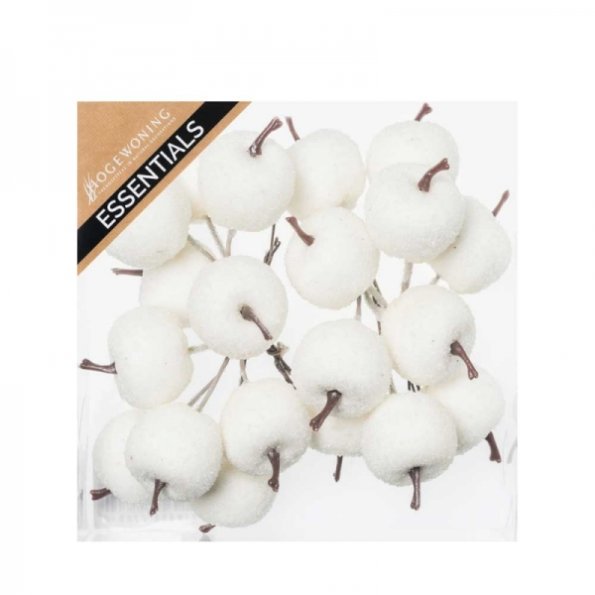 Christmas Frosted Apples - Ivory, The Baggery Sundries UK Ltd Christmas Frosted Apples - Ivory