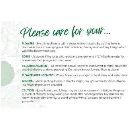 Oasis&reg; Care Card - Caring for flowers