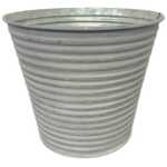 Antique Ribbed Zinc Pot