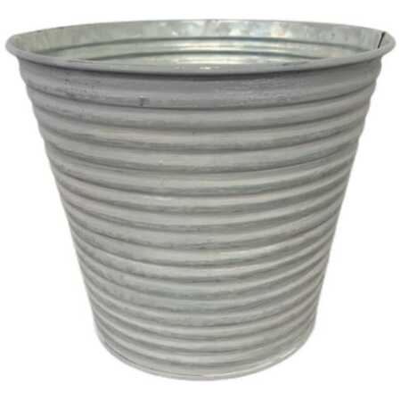 Antique Ribbed Zinc Pot