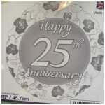 Marriage Foil Balloon 25th Anniversary Rose