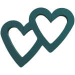 Foam Frames Double Open Heart