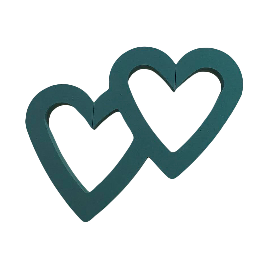 Foam Frames Double Open Heart, The Baggery Sundries UK Ltd Foam Frames Double Open Heart