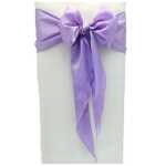 Satin Chair Sash - Lilac