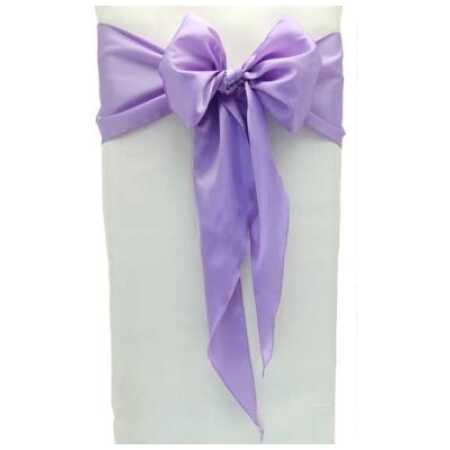 Satin Chair Sash - Lilac