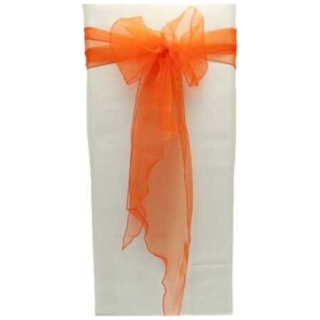 Organza Chair Sash - Burnt Orange