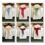 Organza Chair Sash - Burgundy