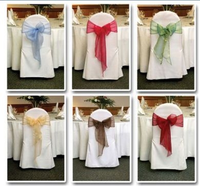 Organza Chair Sash - Burgundy, The Baggery Sundries UK Ltd Organza Chair Sash - Burgundy