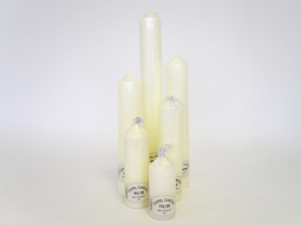 Chapel Candles - 50mm Base, The Baggery Sundries UK Ltd Chapel Candles - 50mm Base