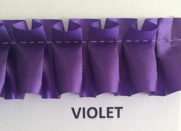 Pleated Ribbon - Violet, The Baggery Sundries UK Ltd Pleated Ribbon - Violet