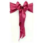 Satin Chair Sash - Burgundy
