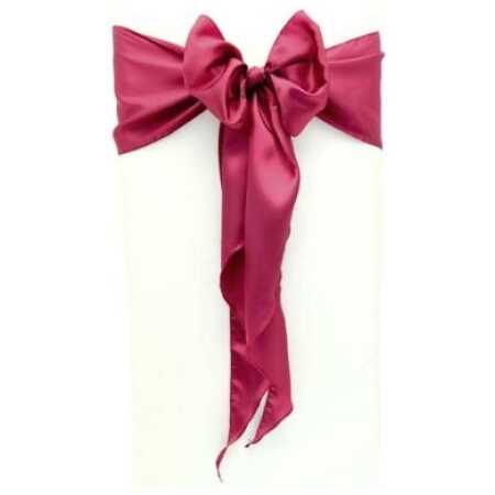 Satin Chair Sash - Burgundy