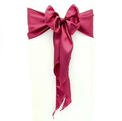 Satin Chair Sash - Burgundy, The Baggery Sundries UK Ltd Satin Chair Sash - Burgundy