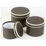Round Couture Hat Boxes - Black