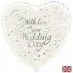 Marriage Foil Balloon With Love Wedding Day