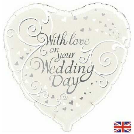 Marriage Foil Balloon With Love Wedding Day
