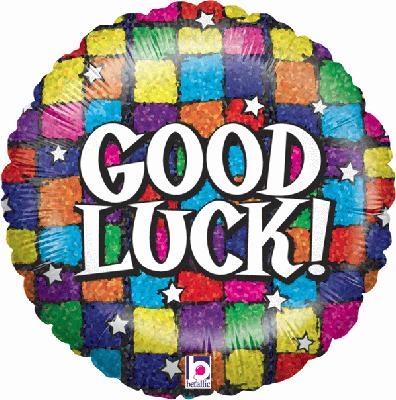 Good Luck Foil Balloon Squares, The Baggery Sundries UK Ltd Good Luck Foil Balloon Squares
