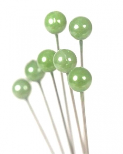 Oasis® 6mm Pearl Pin - Apple Green, The Baggery Sundries UK Ltd Oasis® 6mm Pearl Pin - Apple Green