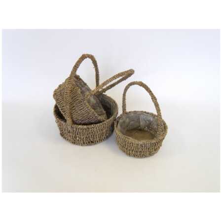 Round Seagrass Basket Set