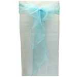 Organza Chair Sash - Turquoise