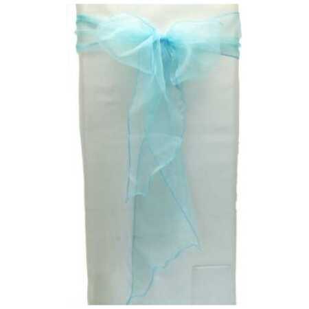 Organza Chair Sash - Turquoise