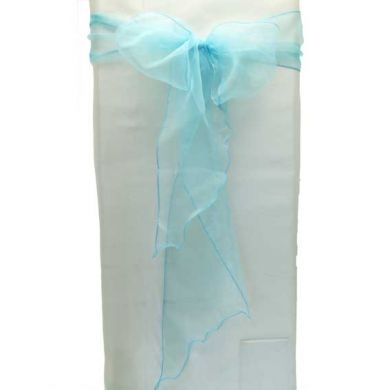 Organza Chair Sash - Turquoise, The Baggery Sundries UK Ltd Organza Chair Sash - Turquoise