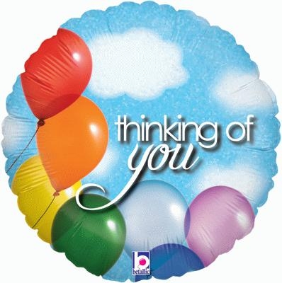 Thinking Of You Balloon Sky - holographic, The Baggery Sundries UK Ltd Thinking Of You Balloon Sky - holographic