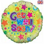 Get Well Soon Foil Balloon Dot Star