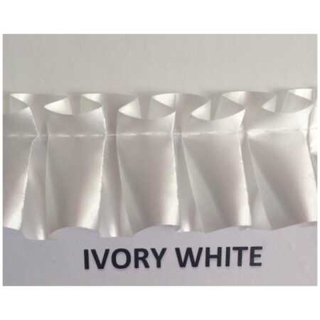 Pleated Ribbon - Ivory White