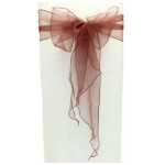 Organza Chair Sash - Chocolate