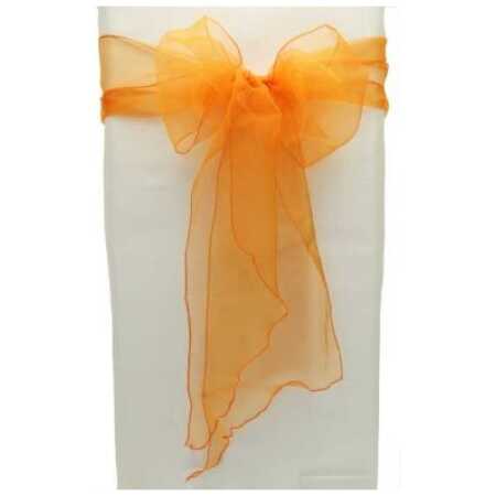 Organza Chair Sash - Orange