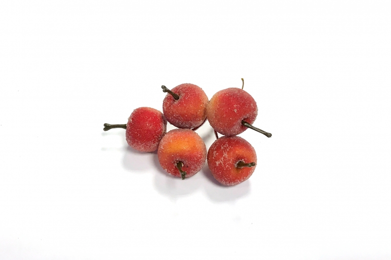 Christmas Frosted Apples - Bright Red/Orange, The Baggery Sundries UK Ltd Christmas Frosted Apples - Bright Red/Orange