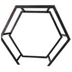 254cm Heptagon KD Wooden Arch Burnt Wood