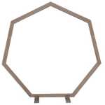 223cm Heptagon KD Wooden Arch Natural