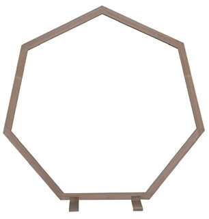 223cm Heptagon KD Wooden Arch Natural, The Baggery Sundries UK Ltd 223cm Heptagon KD Wooden Arch Natural