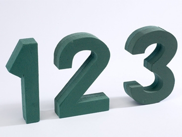 Oasis® Foam Frames® Numbers, The Baggery Sundries UK Ltd Oasis® Foam Frames® Numbers