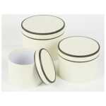 Round Couture Hat Boxes - Cream