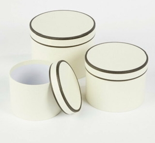 Round Couture Hat Boxes - Cream, The Baggery Sundries UK Ltd Round Couture Hat Boxes - Cream
