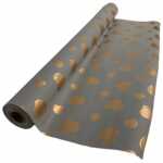 Grey Deluxe Flower Wrap with Gold Hearts
