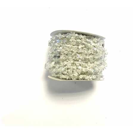 Christmas Crystal Garland - Clear/Silver