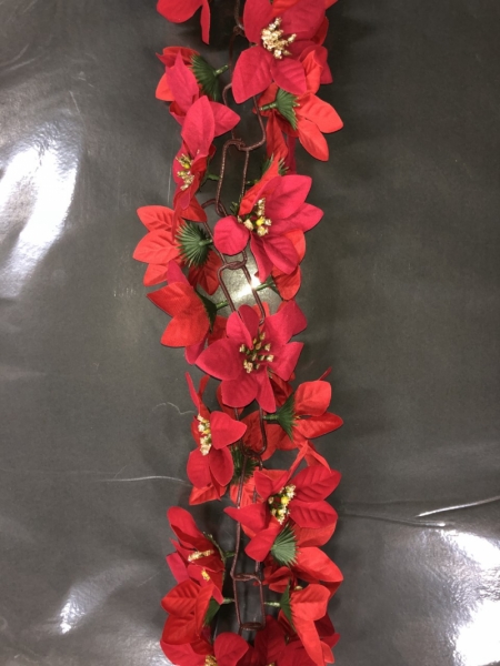 Christmas- poinsettia garland, The Baggery Sundries UK Ltd Christmas- poinsettia garland