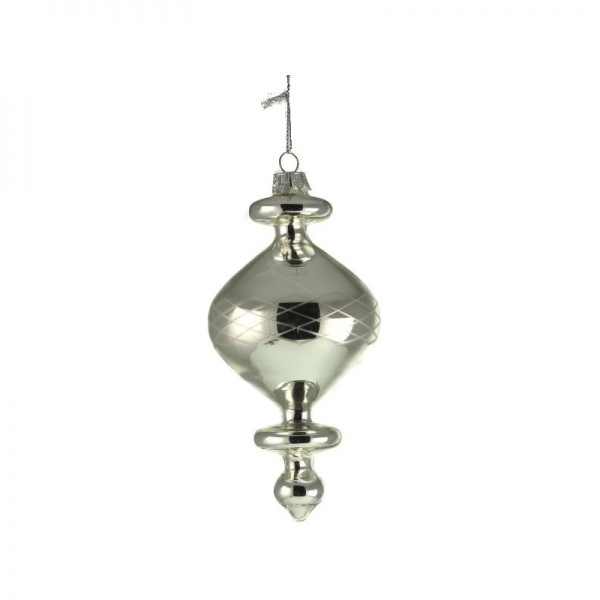 Christmas Silver Glass Decoration, The Baggery Sundries UK Ltd Christmas Silver Glass Decoration