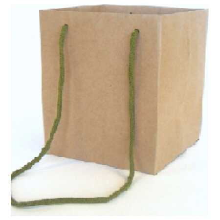 Hand Tie Bag - Ribbed Hand Tie Kraft