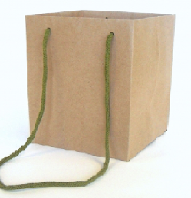 Hand Tie Bag - Ribbed Hand Tie Kraft, The Baggery Sundries UK Ltd Hand Tie Bag - Ribbed Hand Tie Kraft