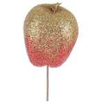 Christmas - Glitter apple pick red