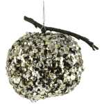 Christmas Glitter Apple - Silver