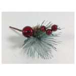 Christmas Pick - Dark Red Apple, Berry & Pine Cone