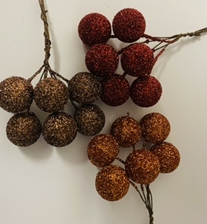 Christmas- Glitter balls on wire, The Baggery Sundries UK Ltd Christmas- Glitter balls on wire